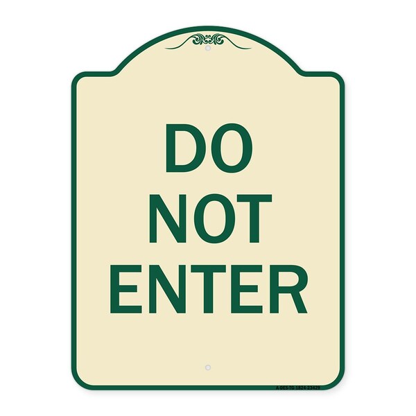 Signmission Parking Lot Do Not Enter Heavy-Gauge Aluminum Architectural Sign, 24" x 18", TG-1824-23429 A-DES-TG-1824-23429 - main